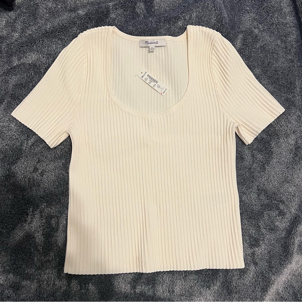 NWT Madewell Short Sleeve Scoop Neck xs